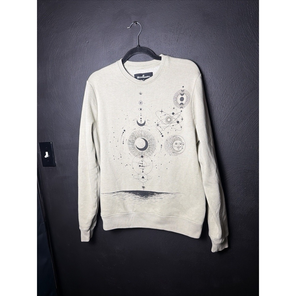 Blind Rooster Womens Sweatshirt Small Celestial Sun Moon Witchy Astrological